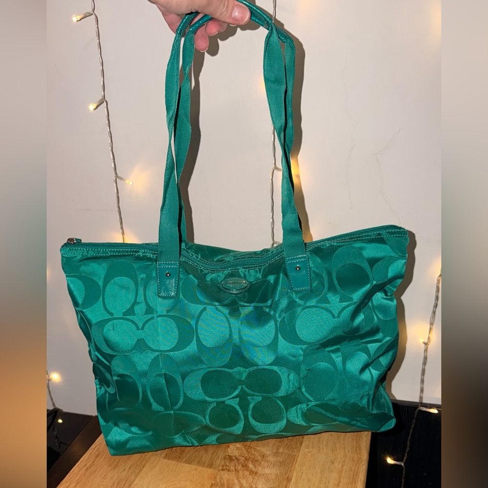 Coach Signature Getaway Nylon Packable Weekender Tote